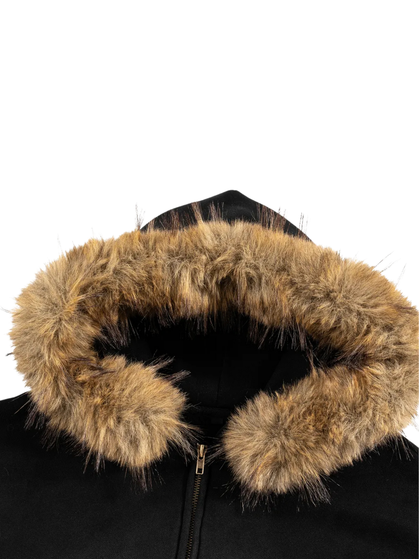 Sun Fade Boxy Detachable Fur Hoodie